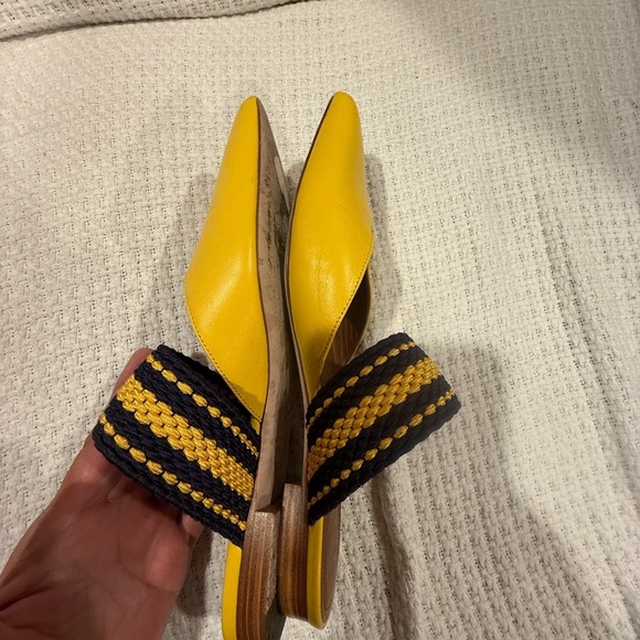 Malone Souliers X ROKSANDA 37/5 ITALY Yellow and Black Mules - Picture 9 of 15
